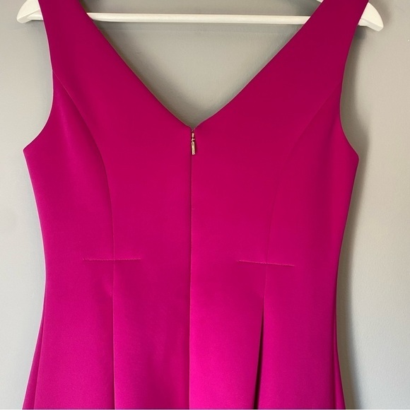 DKNY Fuchsia Sleeveless A-Line, Knee-Length Dress - Picture 5 of 12